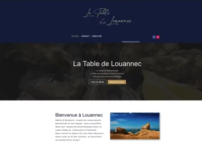 Site Web La Table de Louannec